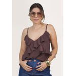 BLUSA ANNELISE MARROM