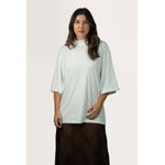CAMISETA OVER CAMILA BRANCA GOLA ALTA