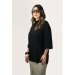 CAMISETA OVER CAMILA PRETA GOLA ALTA