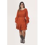VESTIDO ORIANE TELHA