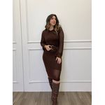 VESTIDO THALIA MARROM