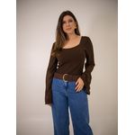 BLUSA CLIO MARROM
