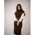 VESTIDO CELINE MARROM