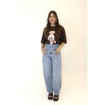 T-SHIRT OVERSIZED ESTELA MARROM 