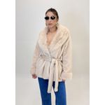 CASACO DE PELO LIRIA BEGE 
