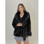 CASACO DE PELO LIRIA PRETO 