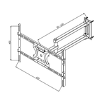 Suporte Articulado/Inclinável para TV Brasforma SBRP2440 23'' - 70'' - Até 65cm de distância da parede