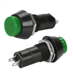 Chave Push Button NA 2A 2 Terminais Preto-Vermelho-Verde