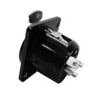XLR Canon Femea de metal com Trava para Painel