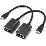 Extensor HDMI (2pcs) via Cabo de Rede (até 35m)