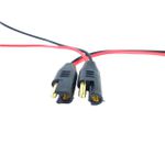 Conector/Chicote 2 vias Polarizado 1mm - Encaixe duplo reforçado