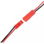 Conector JST Aeromodelismo - 2 vias polarizado - c/ rabicho 8 de cm
