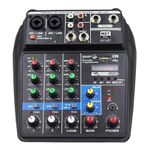 Mesa de Som 4 canais MX-A4BT - Bluetooth - Phantom Power - 5 Volts