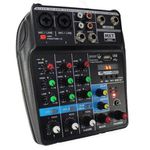 Mesa de Som 4 canais MX-A4BT - Bluetooth - Phantom Power - 5 Volts