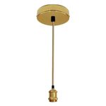 Pendente Metal E-27 Dourado