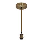 Pendente Metal E-27 Chumbo