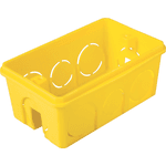 CAIXA DE EMBUTIR Tramontina PVC AMARELA 4 X 2