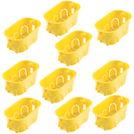 KIT C/ 10 CAIXAS DE EMBUTIR Tramontina PVC AMARELA 4 X 2 DRYWALL
