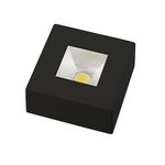 SPOT LED SOBREPOR QUADRADO 5W 3000K PRETO