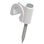 FIXA FIO RG59/REDE COAXIAL 6MM 1 PREGO BRANCO (C/ 15 PEÇAS)