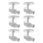 KIT 6 SPOTS PLASTICO BRANCO 1 X E-27