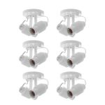 KIT 6 SPOTS PLASTICO BRANCO 2 X E-27