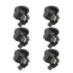 KIT 6 SPOTS PLASTICO PRETO 2 X E-27