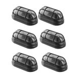 KIT 6 LUMINARIAS TARTARUGA PLASTICO PRETO 1 X E-27