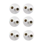 KIT 6 PLAFONS PLASTICO BRANCO 2 X E-27
