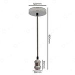 Pendente Metal E-27 Prata