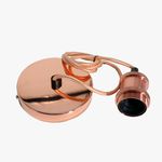 Pendente Metal E-27 Dourado Rose