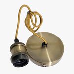 Pendente Metal E-27 Chumbo