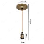 Pendente Metal E-27 Chumbo