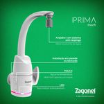 TORNEIRA PRIMA TOUCH ELETRONICA 5500W 220V BRANCA