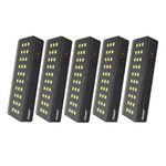 KIT C/ 5 LUMINARIAS DE EMERGENCIA 30 LEDS PRETA