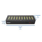 KIT C/ 5 LUMINARIAS DE EMERGENCIA 30 LEDS PRETA