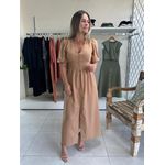Vestido Manga - Bege