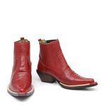 Botina Country Masculina Croco Vermelho