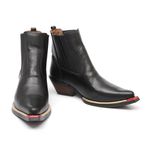 Botina Country Masculina Benjamin Semi Cromo Preto