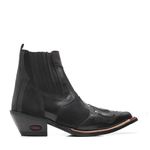 Bota Country Couro Masculino Lueders Preto