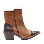 Bota Country Couro Feminina Bartlett Whisky