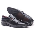 Sapato Social em Couro Verniz Preto -0263PU