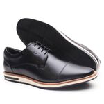 Kit 2 pares Sapatênis em Couro Preto e Café ELT - 31016PT - 31046CF