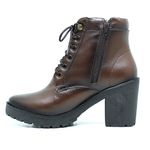 Bota Feminina em Couro Legítimo Solado Tratorado Mogno - 402-2