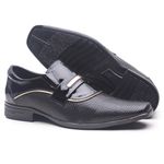 Sapato Social ELT em Material Tecnológico em Verniz Texturizado Preto - 7002-C2