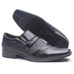 Sapato Social ELT em Material Tecnológico em Mestiço Texturizado Preto - 7005-C1 