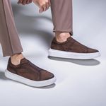 Tênis Casual Urban em Couro Legítimo Carvalho 53003