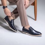 Kit 2 pares Sapatênis em Couro Legítimo ELT Preto e Mogno- 31056PT-31056MOG 