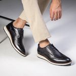 Sapatênis em Couro Legítimo ELT Preto - 31026 Preto