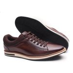 Kit 2 pares Sapatênis em Couro Legítimo ELT Mogno e Preto - 31036MOG-31026PT